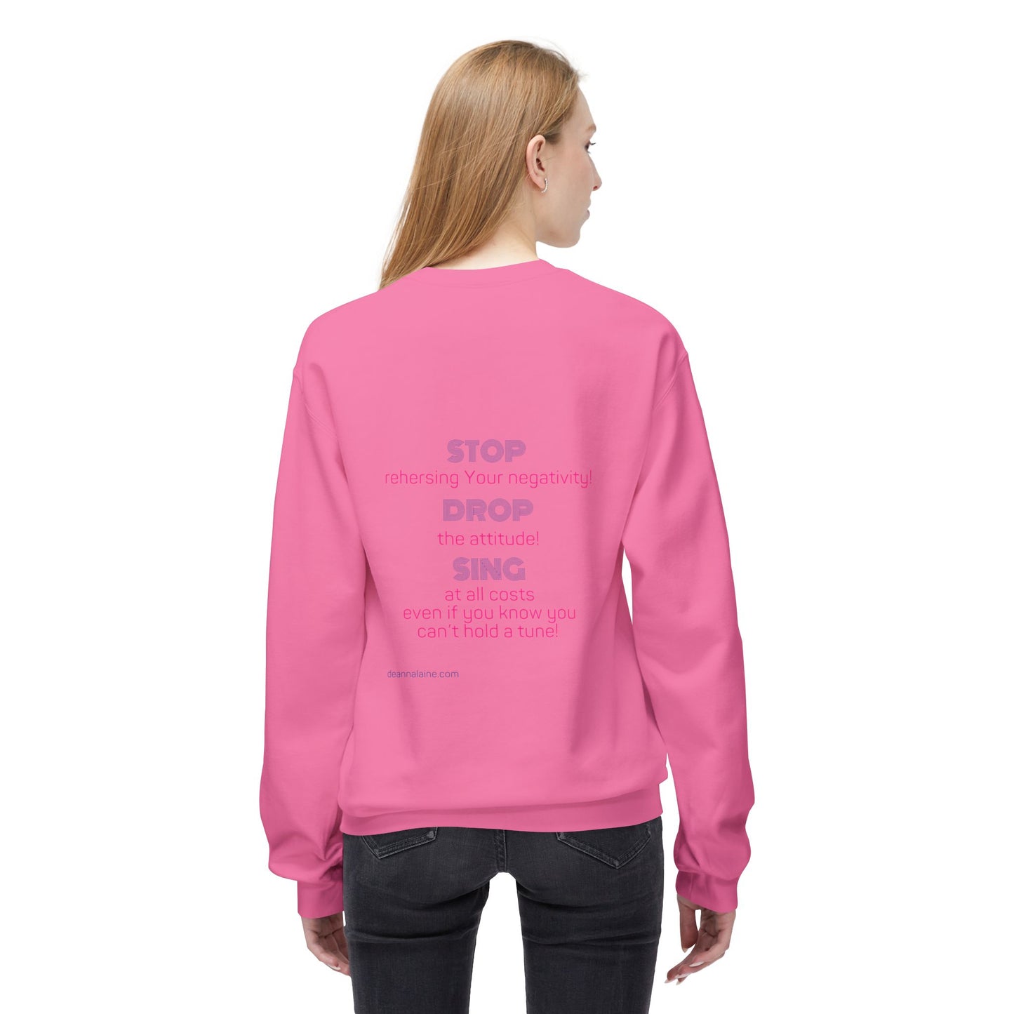 Stop Drop & Sing Fleece Crewneck Sweatshirt