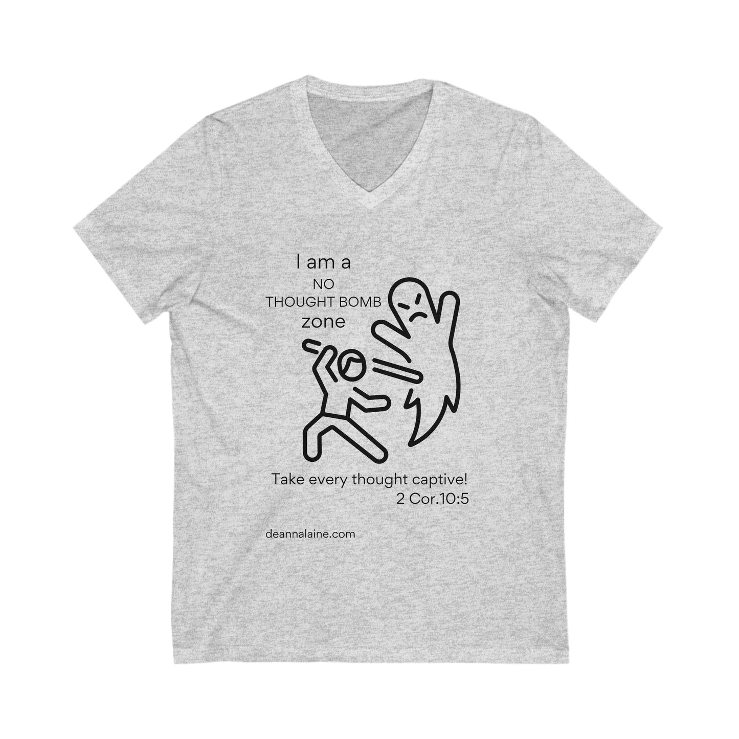 No Thought Bomb Zone V-Neck Tee