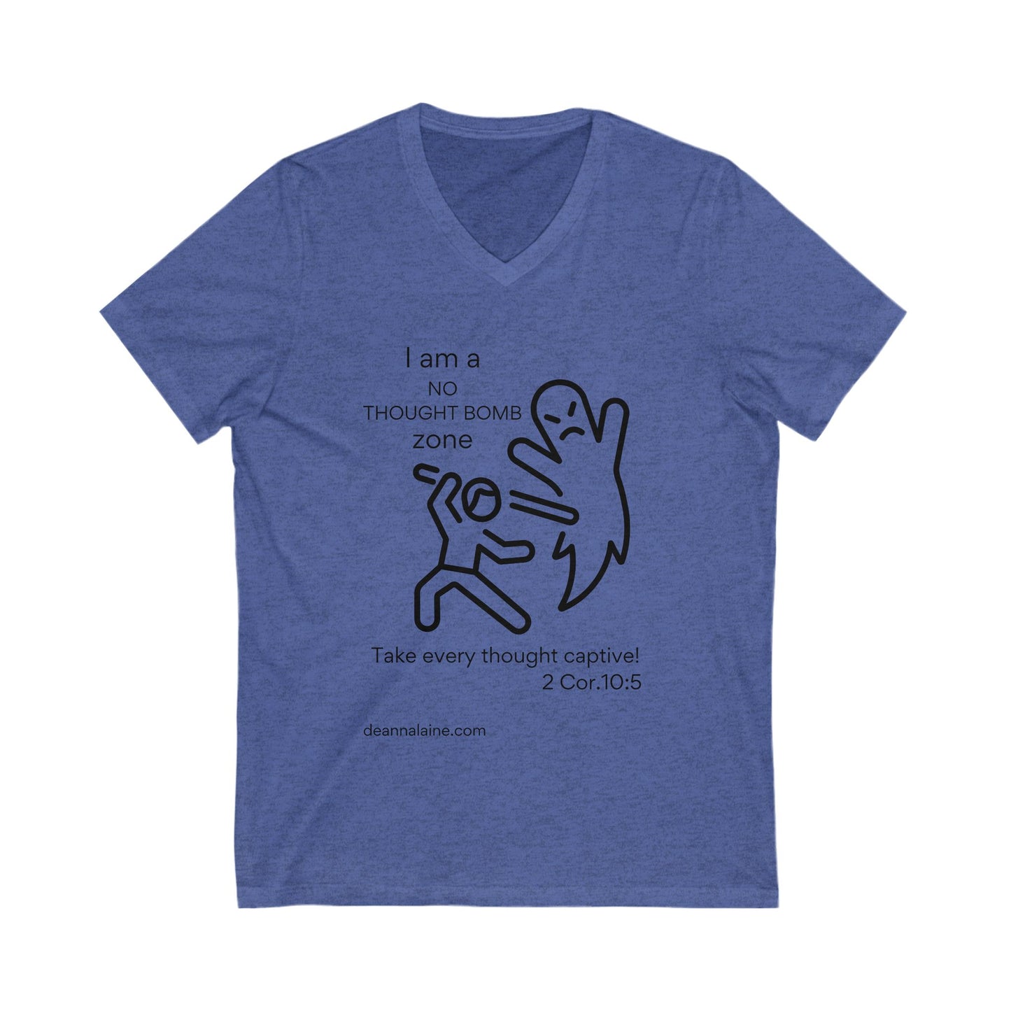 No Thought Bomb Zone V-Neck Tee