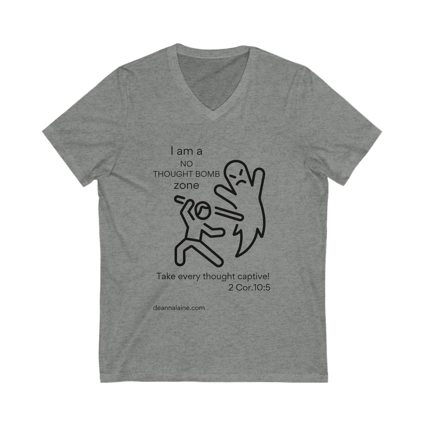No Thought Bomb Zone V-Neck Tee