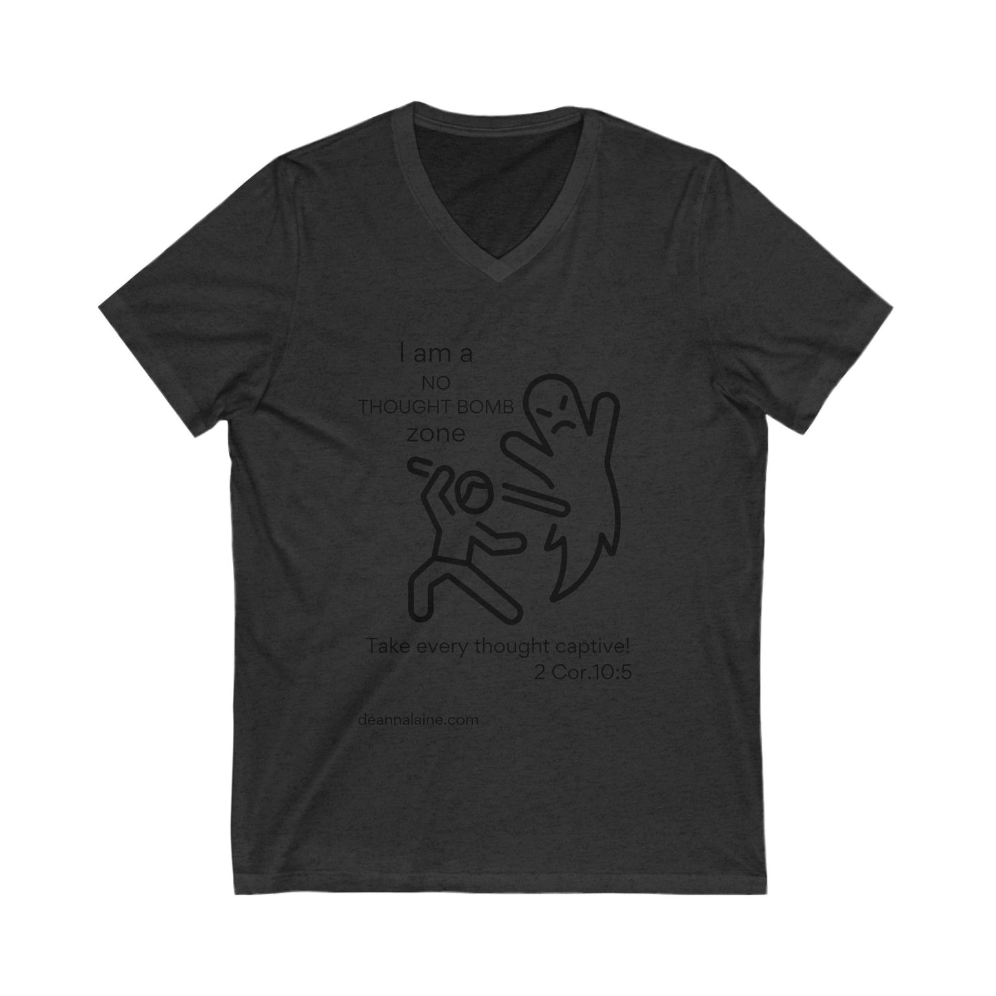 No Thought Bomb Zone V-Neck Tee