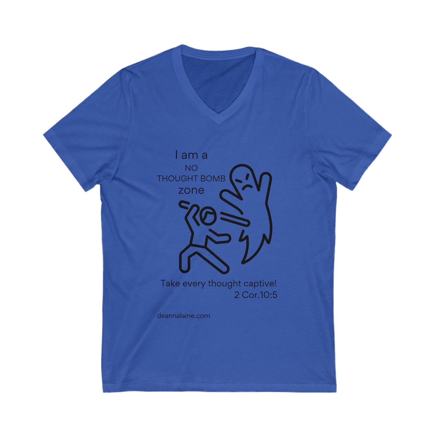 No Thought Bomb Zone V-Neck Tee