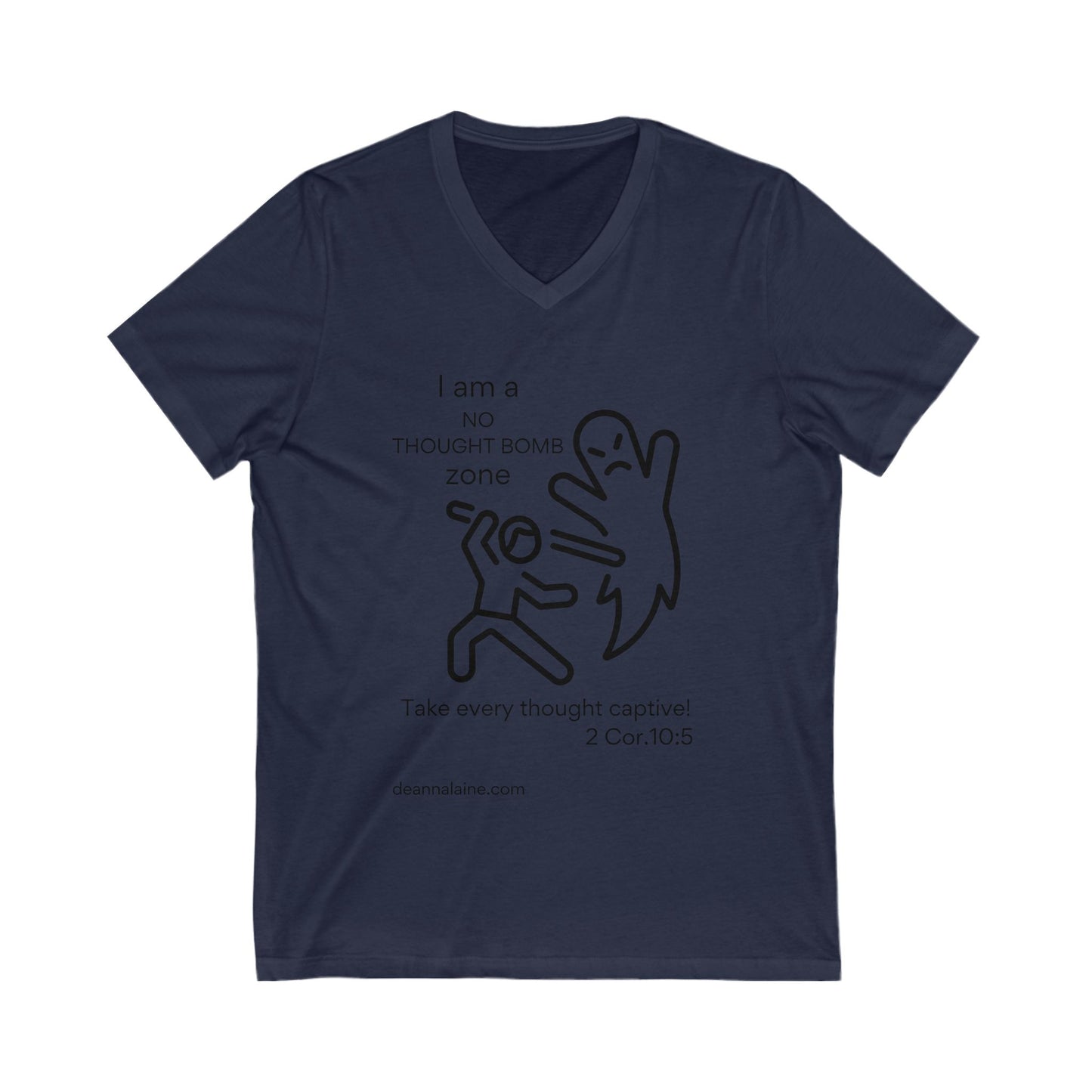 No Thought Bomb Zone V-Neck Tee
