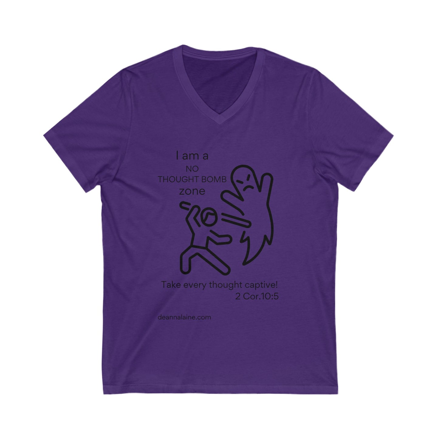 No Thought Bomb Zone V-Neck Tee