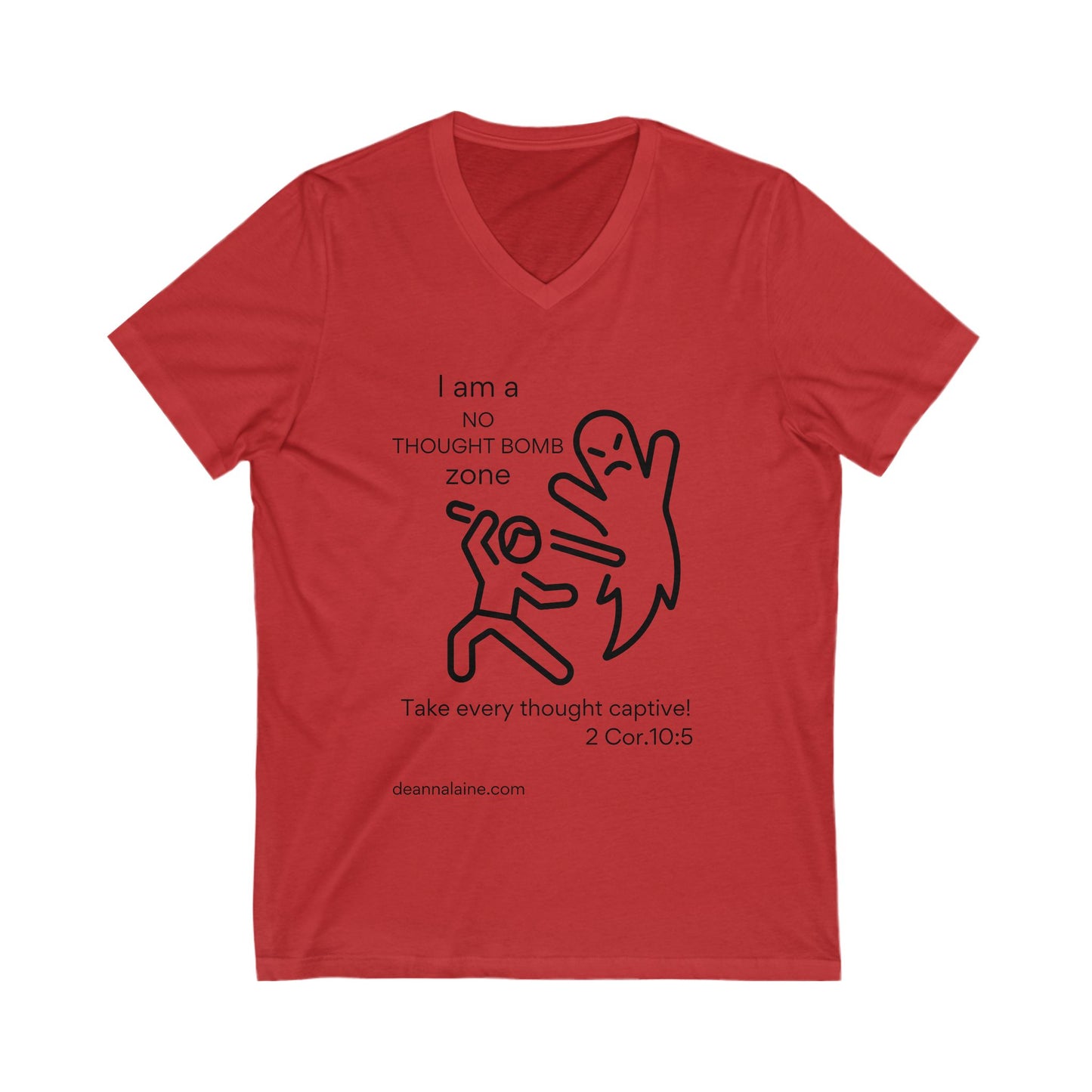 No Thought Bomb Zone V-Neck Tee