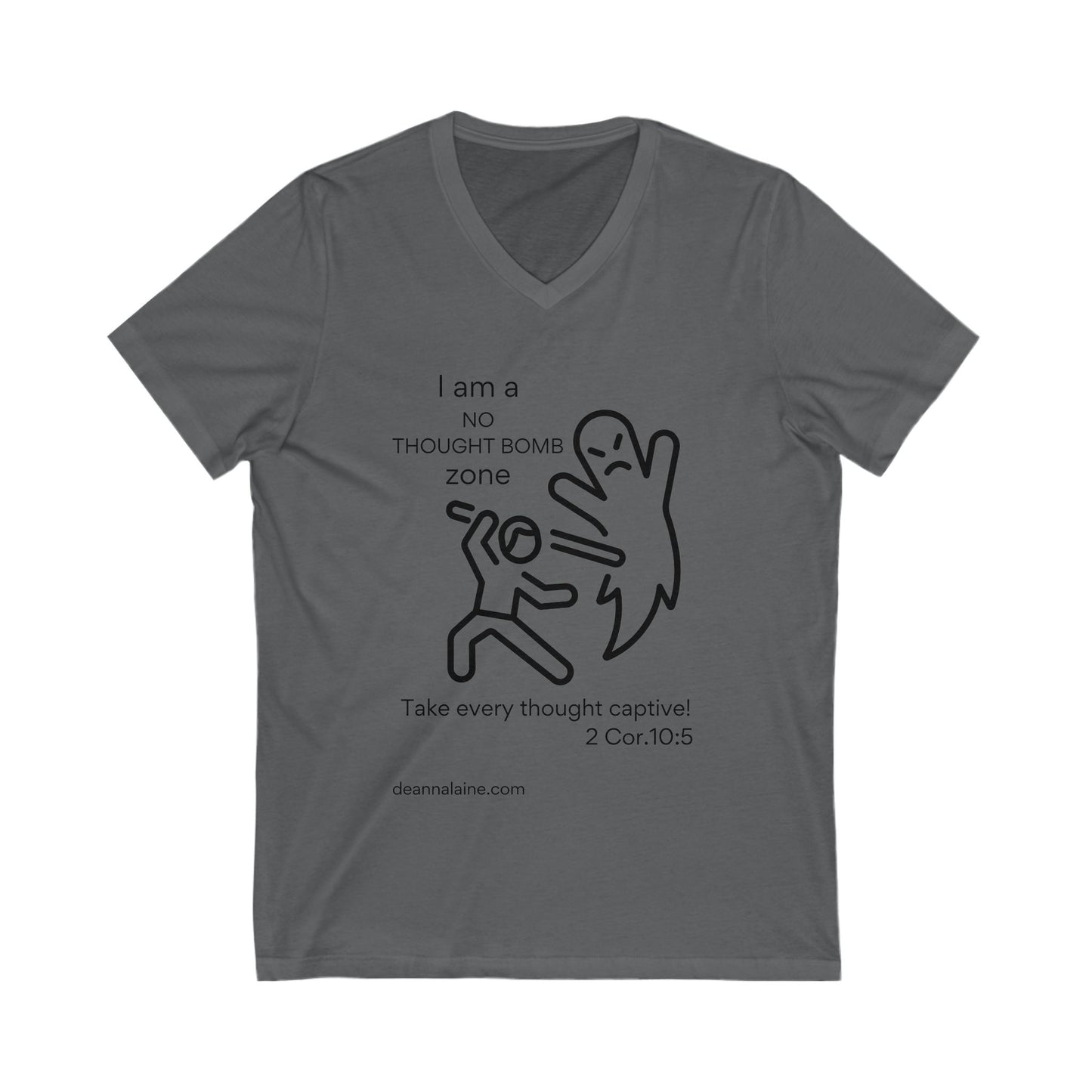 No Thought Bomb Zone V-Neck Tee