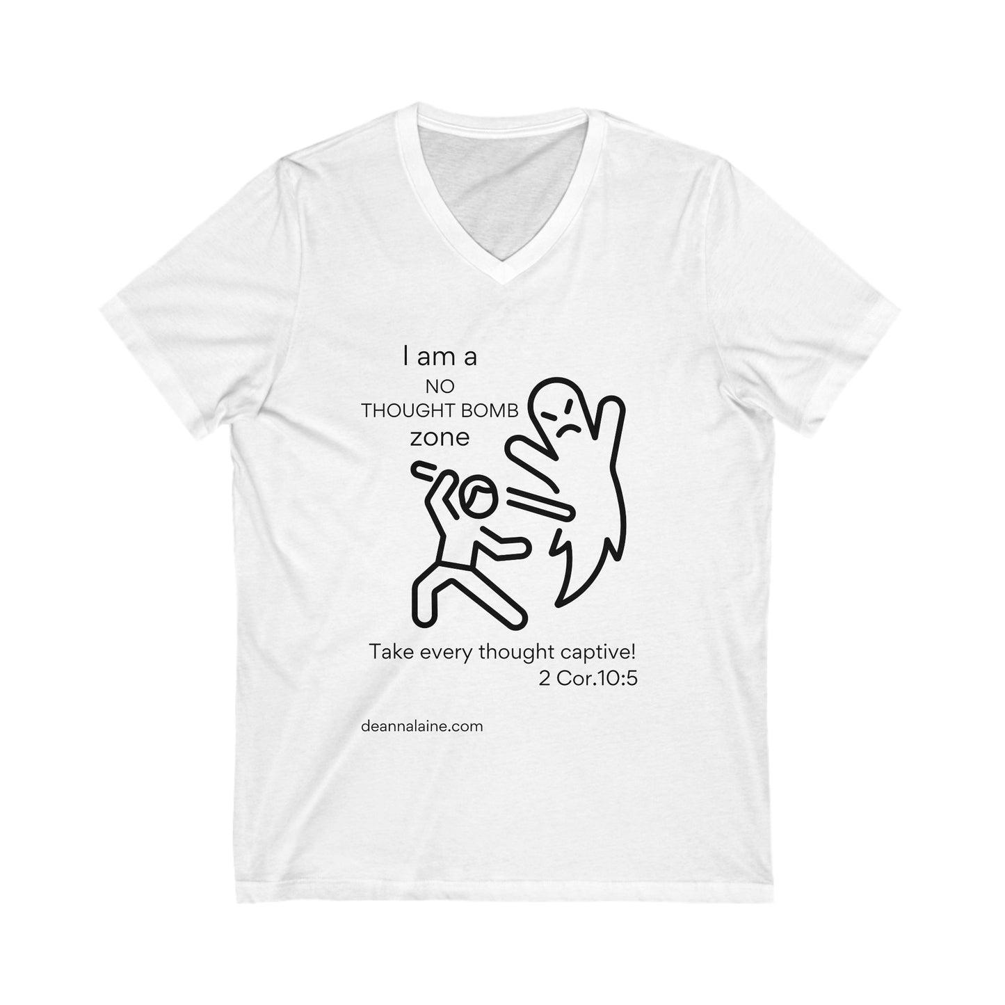 No Thought Bomb Zone V-Neck Tee