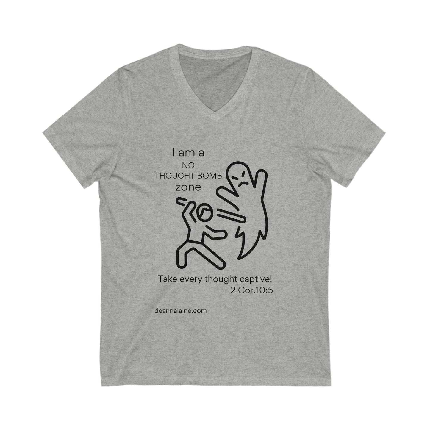 No Thought Bomb Zone V-Neck Tee